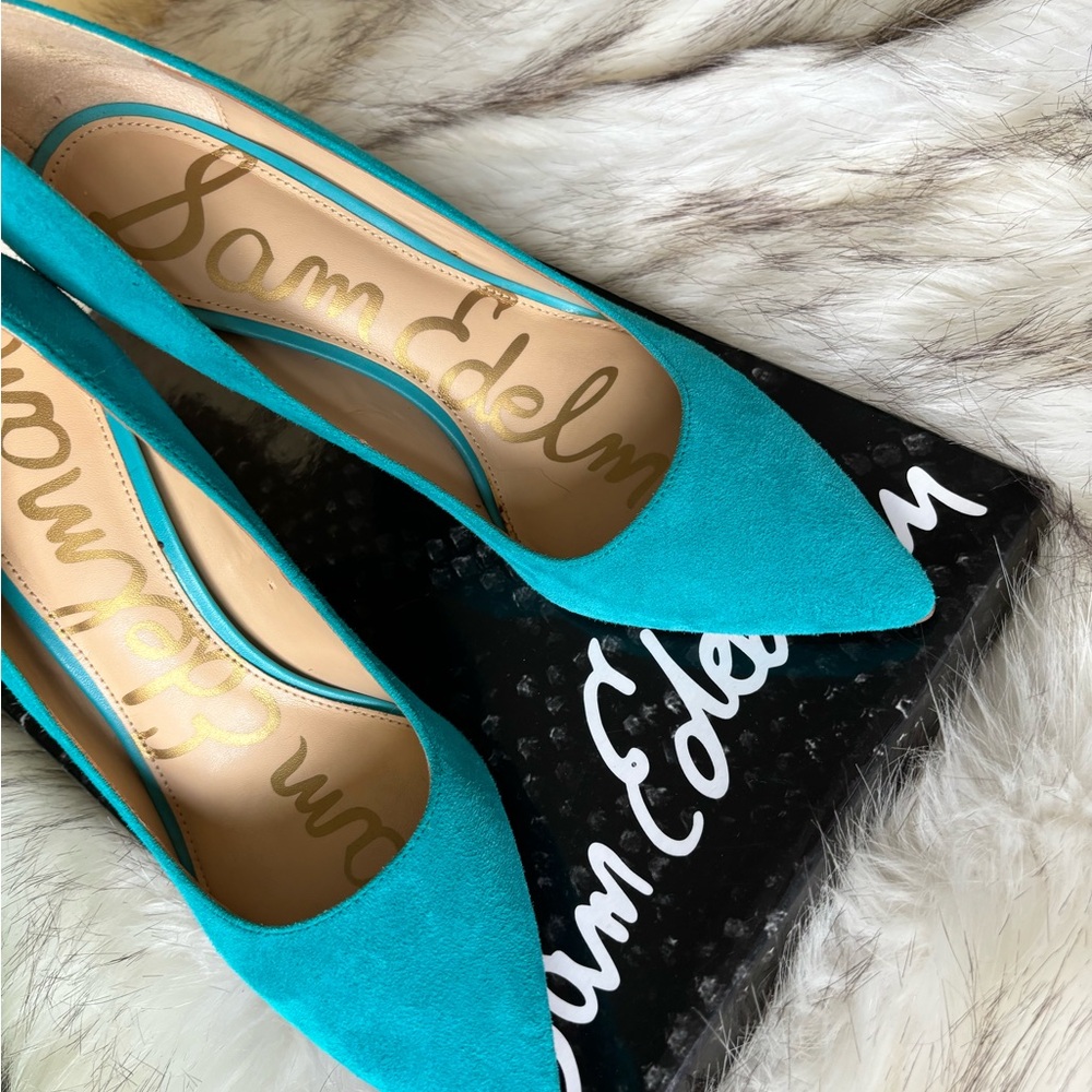🎁SAM EDELMAN Suede leather shoe 3.75” high heels size 6 by Sam Edelman 🎁 - Picture 8 of 13